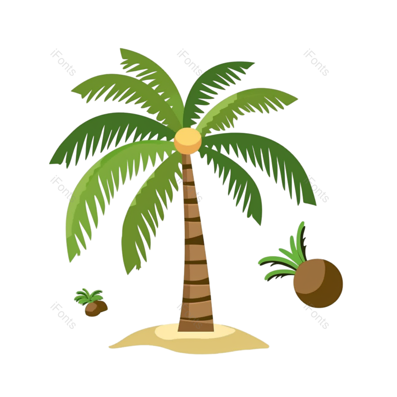 叶子图片,夏天元素,度假PNG,白色背景免抠素材